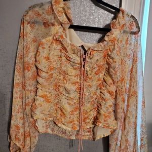 Free People Mabel Printed Blouse